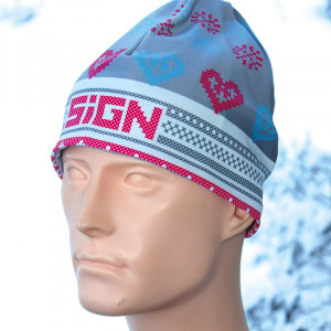 SIGN Hat S2 - Winter pink grey